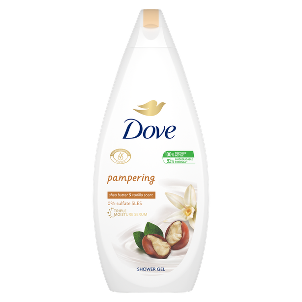 DOVE SG PAMPERING SHEA UI P/E 750ML