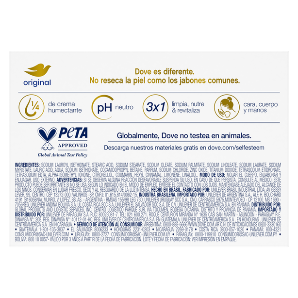 DOVE BS BAR REGLR 48X135G 2